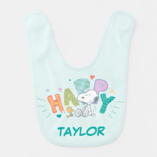 Peanuts   Snoopy & Woodstock Happy Baby Bib