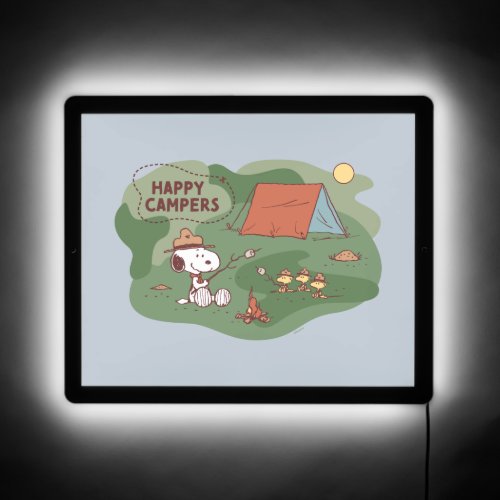 Peanuts  Snoopy  Woodstock Happy Campers 2 LED Sign