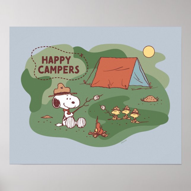 Peanuts | Snoopy & Woodstock Happy Campers 2 Poster (Front)