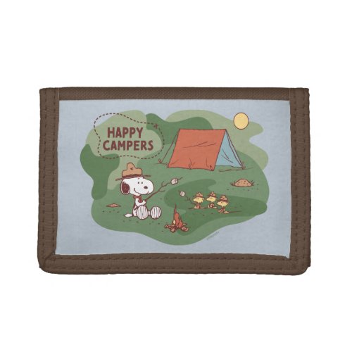 Peanuts  Snoopy  Woodstock Happy Campers 2 Trifold Wallet