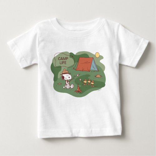 Peanuts  Snoopy  Woodstock Happy Campers Baby T_Shirt