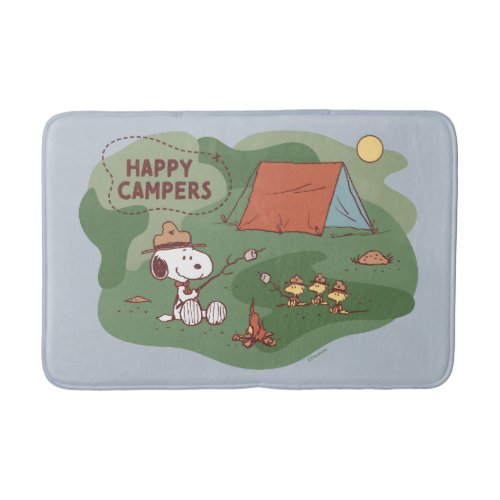 Peanuts  Snoopy  Woodstock Happy Campers Bath Mat