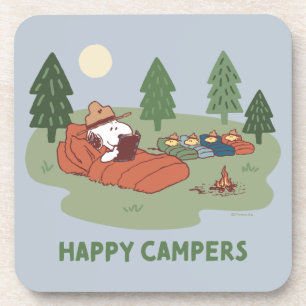 Peanuts Snoopy & Woodstock Happy Campers Beverage Coaster