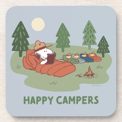 Peanuts  Snoopy  Woodstock Happy Campers Beverage Coaster