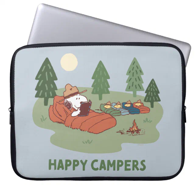 Peanuts | Snoopy & Woodstock Happy Campers Laptop Sleeve | Zazzle