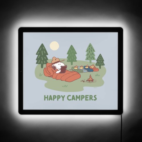 Peanuts  Snoopy  Woodstock Happy Campers LED Sign