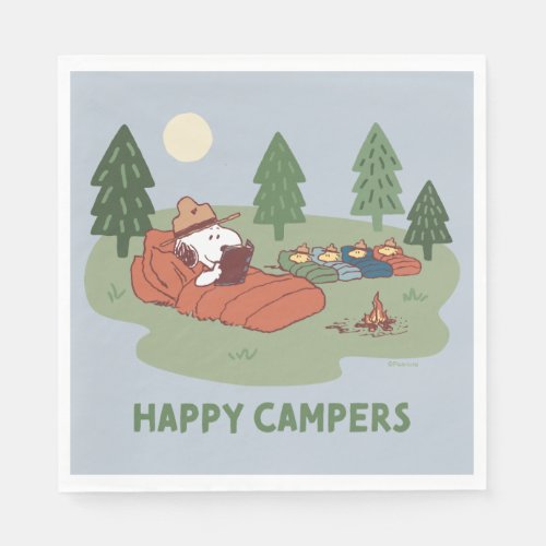 Peanuts  Snoopy  Woodstock Happy Campers Napkins