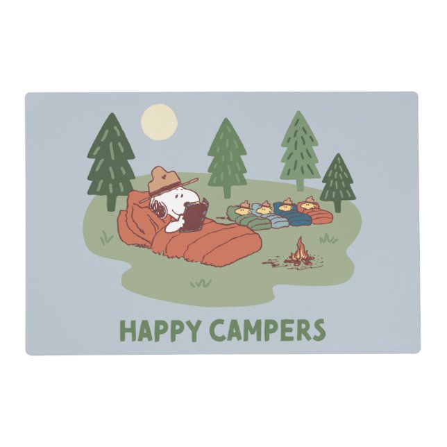 Peanuts | Snoopy & Woodstock Happy Campers Placemat (Front)