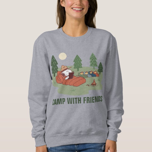 Peanuts | Snoopy & Woodstock Happy Campers Sweatshirt (Front)