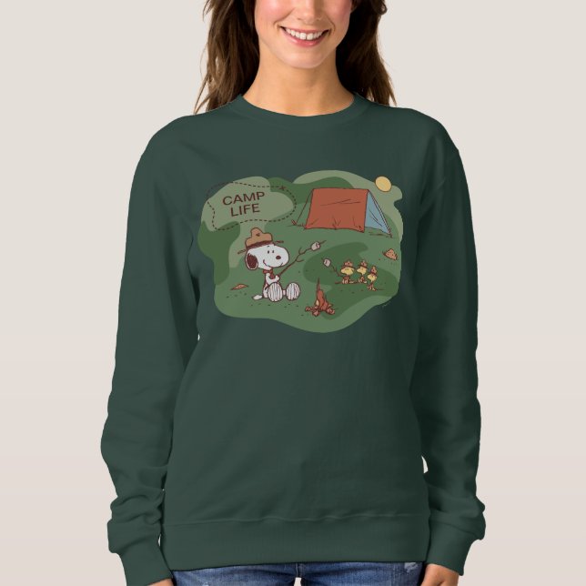 Peanuts | Snoopy & Woodstock Happy Campers Sweatshirt (Front)