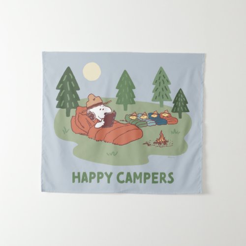 Peanuts  Snoopy  Woodstock Happy Campers Tapestry
