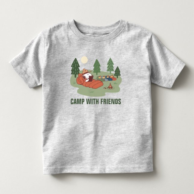 Peanuts | Snoopy & Woodstock Happy Campers Toddler T-shirt (Front)
