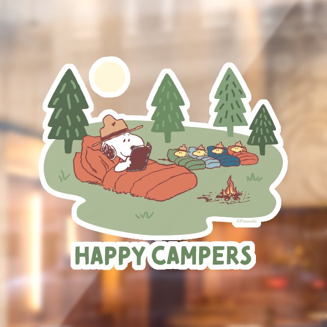 Peanuts | Snoopy & Woodstock Happy Campers Window Cling (Sheet 2)
