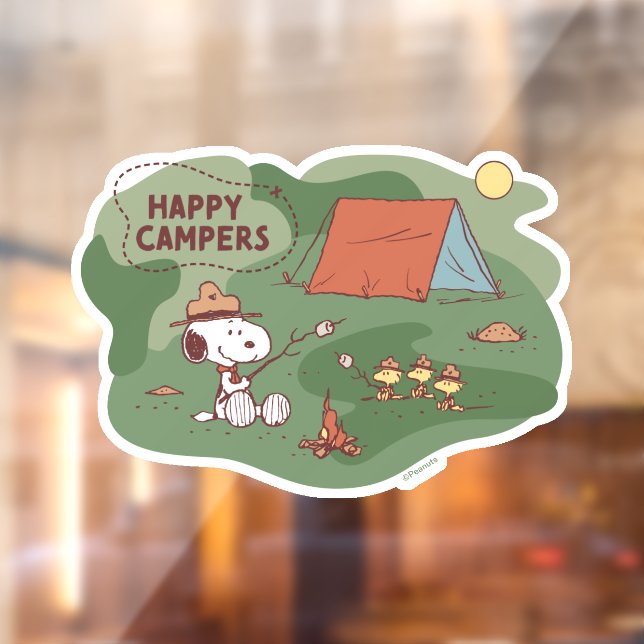 Peanuts | Snoopy & Woodstock Happy Campers Window Cling (Sheet 2)