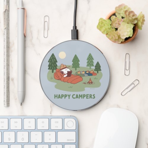 Peanuts  Snoopy  Woodstock Happy Campers Wireless Charger