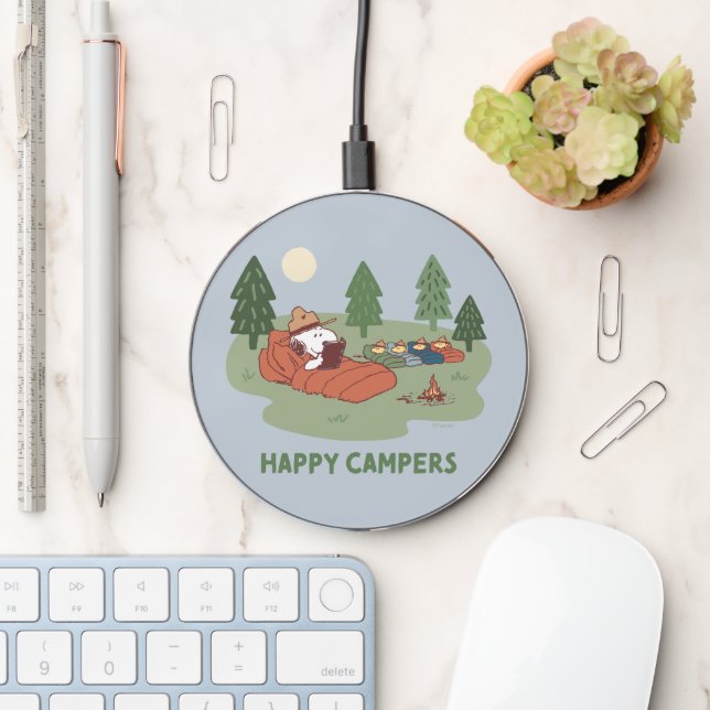 Peanuts | Snoopy & Woodstock Happy Campers Wireless Charger (Desk)
