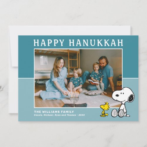 Peanuts  Snoopy  Woodstock Happy Hanukkah Holiday Card