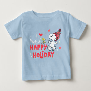 Peanuts   Snoopy & Woodstock Happy Holidays Baby T-Shirt
