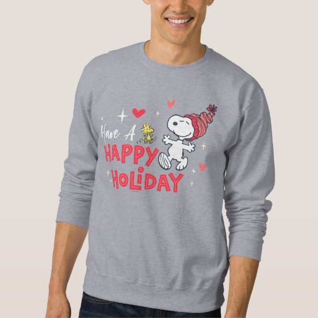 Peanuts | Snoopy & Woodstock Happy Holidays Sweatshirt (Front)