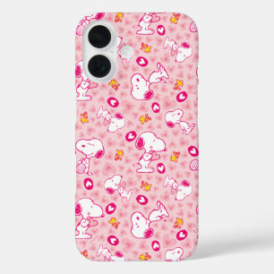 Peanuts   Snoopy & Woodstock Heart Pattern iPhone 16 Case