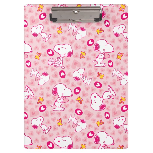 Peanuts | Snoopy & Woodstock Heart Pattern Clipboard (Front)