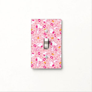 Peanuts Snoopy & Woodstock Heart Pattern Light Switch Cover