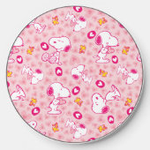 Peanuts | Snoopy & Woodstock Heart Pattern Wireless Charger (Front)