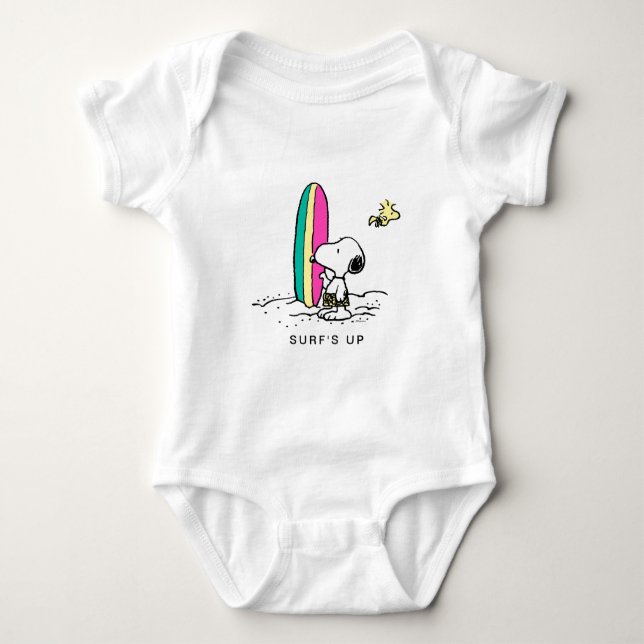 Peanuts | Snoopy & Woodstock High Tide Baby Bodysuit (Front)