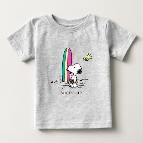 Peanuts  Snoopy  Woodstock High Tide Baby T_Shirt