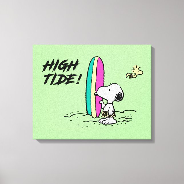 Peanuts | Snoopy & Woodstock High Tide Canvas Print (Front)