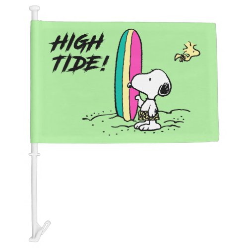 Peanuts  Snoopy  Woodstock High Tide Car Flag