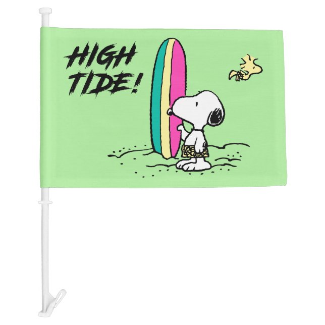 Peanuts | Snoopy & Woodstock High Tide Car Flag (Front)