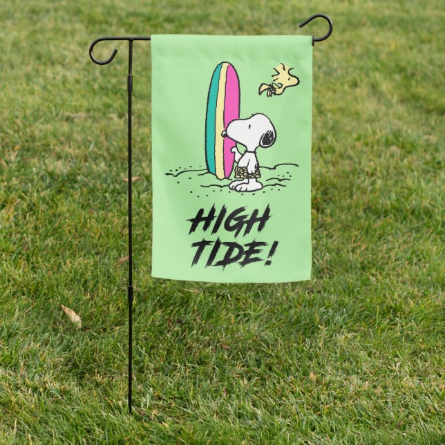 Peanuts | Snoopy & Woodstock High Tide Garden Flag (In SItu)
