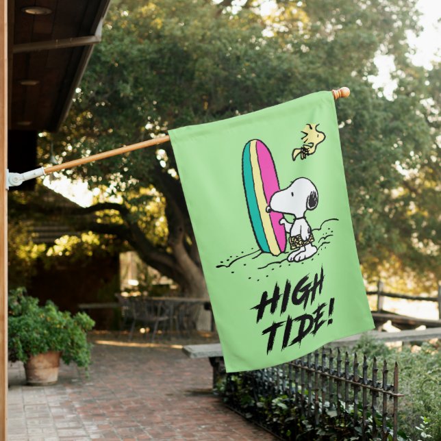 Peanuts | Snoopy & Woodstock High Tide House Flag (In SItu)