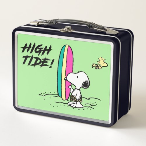 Peanuts  Snoopy  Woodstock High Tide Metal Lunch Box