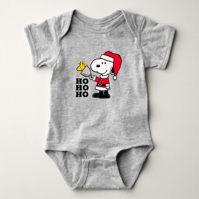 Peanuts | Snoopy & Woodstock Ho Ho Ho Baby Bodysuit (Front)