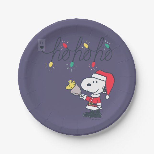 Peanuts | Snoopy & Woodstock Ho Ho Ho Paper Plates (Front)