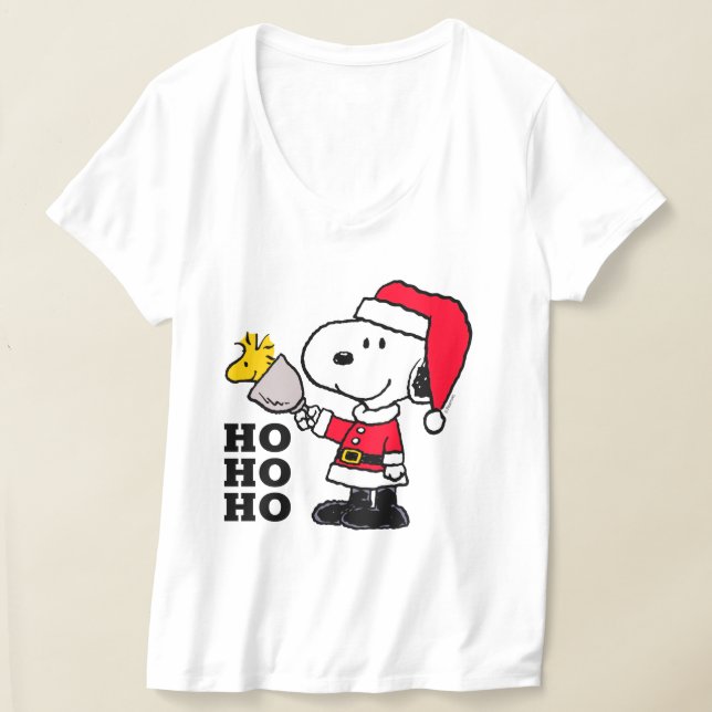 Peanuts | Snoopy & Woodstock Ho Ho Ho T-Shirt (Laydown)