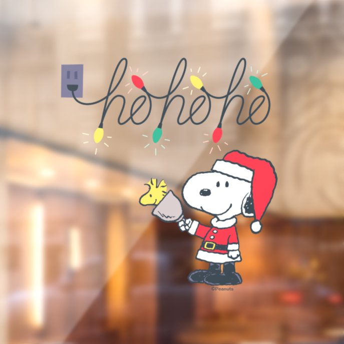 Peanuts | Snoopy &amp; Woodstock Ho Ho Ho Window Cling