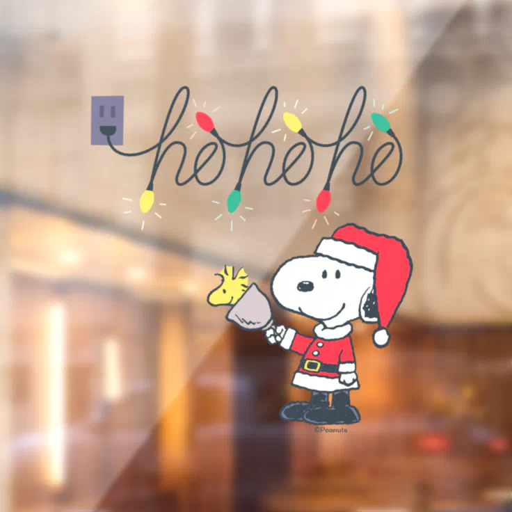 Peanuts | Snoopy & Woodstock Ho Ho Ho Window Cling