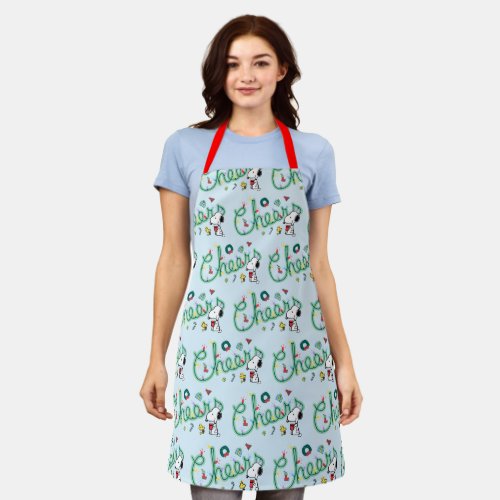 Peanuts  Snoopy  Woodstock Holiday Cheers Apron