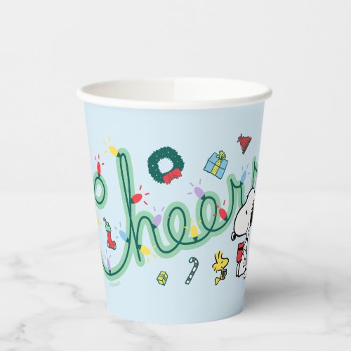 Peanuts  Snoopy  Woodstock Holiday Cheers Paper Cups
