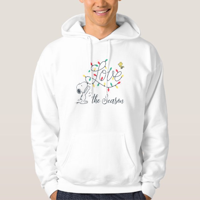 Peanuts | Snoopy & Woodstock Holiday Decorating Hoodie (Front)