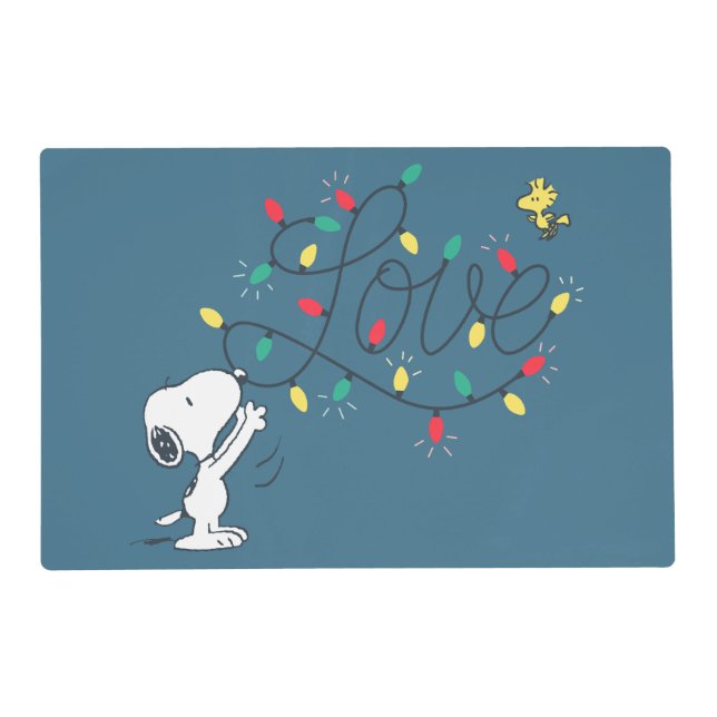 Peanuts | Snoopy & Woodstock Holiday Decorating Placemat (Front)