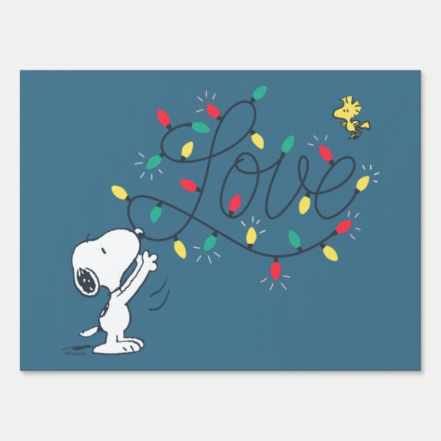 Peanuts | Snoopy & Woodstock Holiday Decorating Sign (Front)