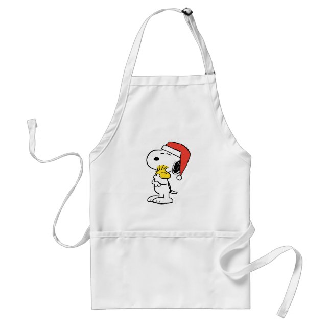 Peanuts | Snoopy & Woodstock Holiday Hugs Adult Apron (Front)