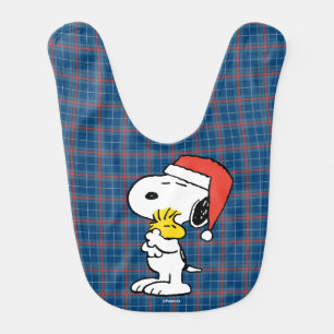 Peanuts Snoopy & Woodstock Holiday Hugs Baby Bib