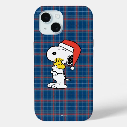 Peanuts  Snoopy  Woodstock Holiday Hugs iPhone 15 Case