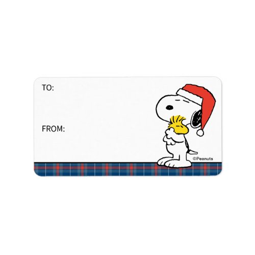 Peanuts  Snoopy  Woodstock Holiday Hugs Gift Tag