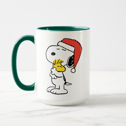 Peanuts  Snoopy  Woodstock Holiday Hugs Mug